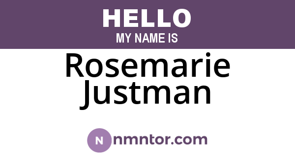 Rosemarie Justman