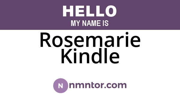 Rosemarie Kindle