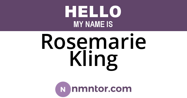 Rosemarie Kling