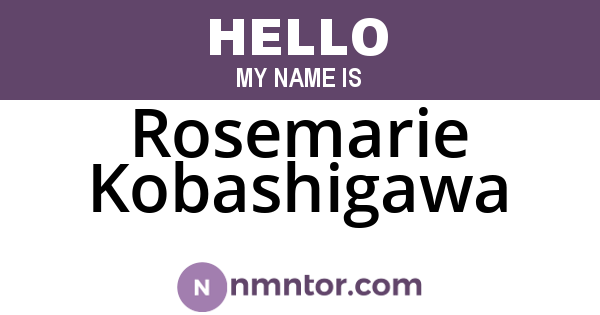 Rosemarie Kobashigawa