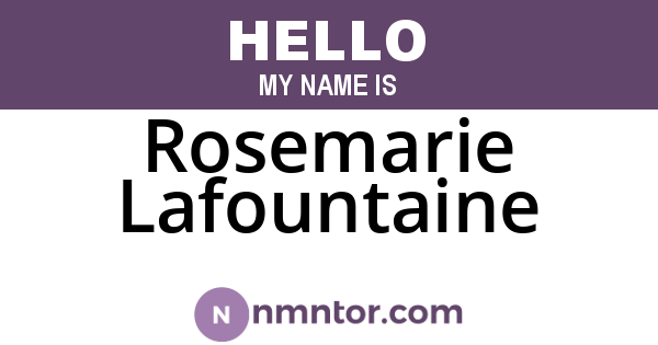 Rosemarie Lafountaine