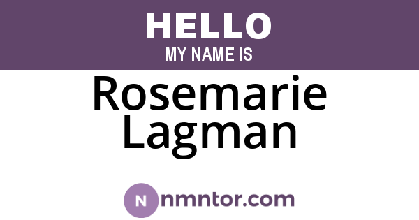 Rosemarie Lagman
