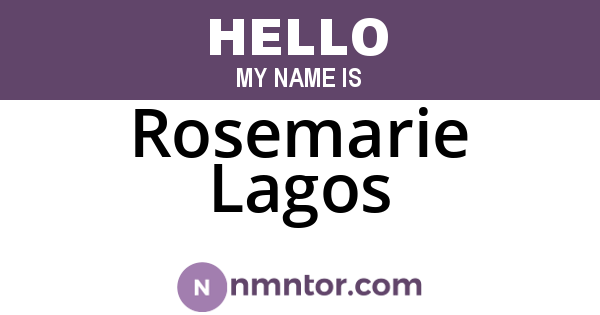 Rosemarie Lagos