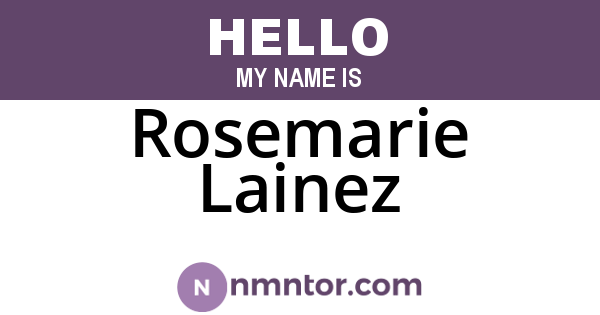 Rosemarie Lainez