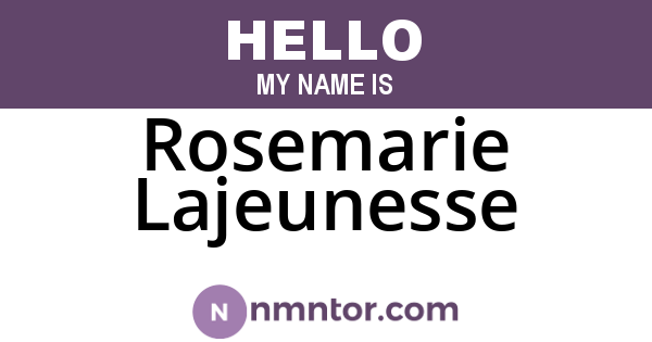 Rosemarie Lajeunesse