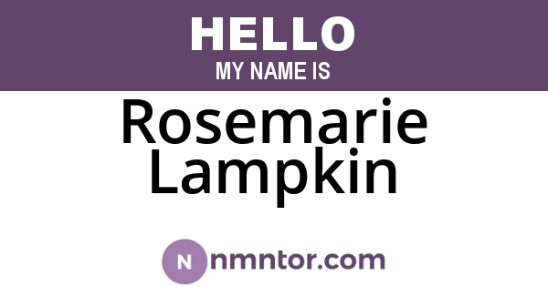 Rosemarie Lampkin