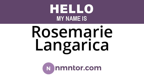Rosemarie Langarica