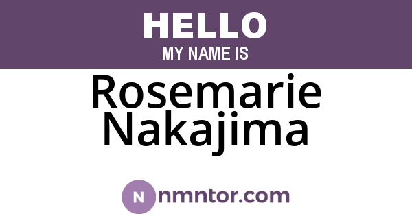 Rosemarie Nakajima