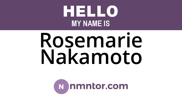 Rosemarie Nakamoto