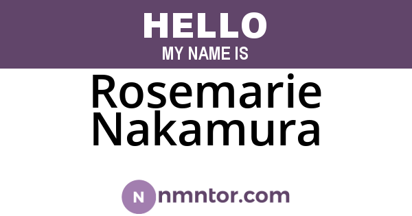 Rosemarie Nakamura