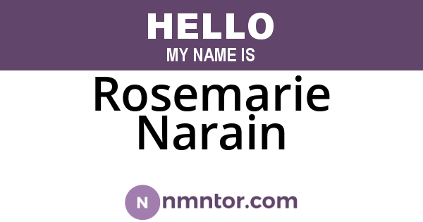 Rosemarie Narain