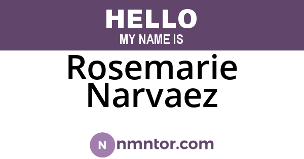 Rosemarie Narvaez