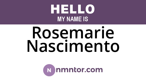 Rosemarie Nascimento