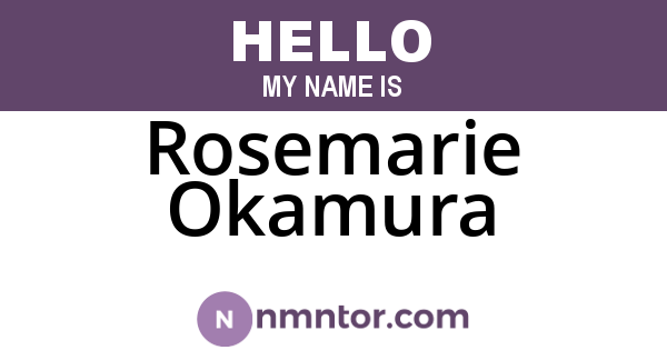 Rosemarie Okamura