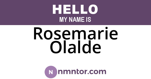 Rosemarie Olalde