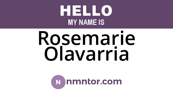 Rosemarie Olavarria