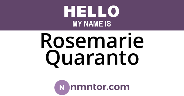 Rosemarie Quaranto