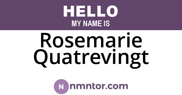 Rosemarie Quatrevingt