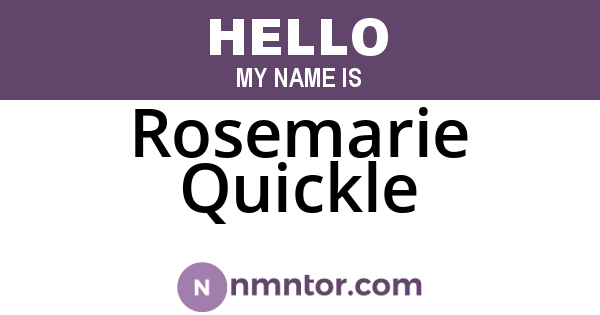 Rosemarie Quickle
