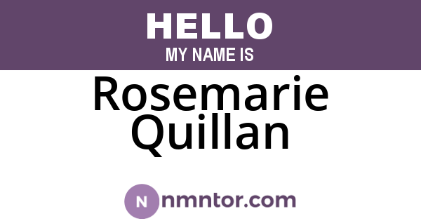 Rosemarie Quillan