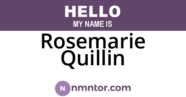 Rosemarie Quillin