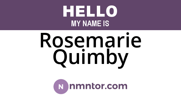 Rosemarie Quimby
