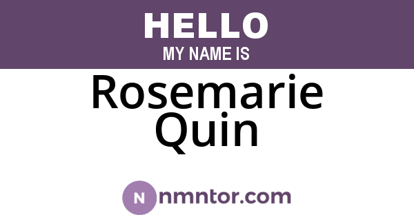 Rosemarie Quin