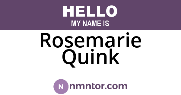 Rosemarie Quink