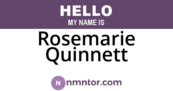 Rosemarie Quinnett