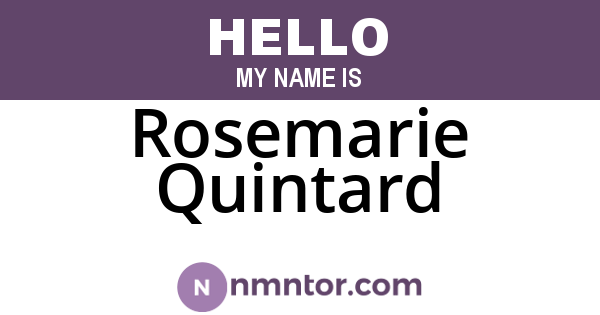 Rosemarie Quintard