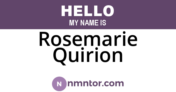 Rosemarie Quirion