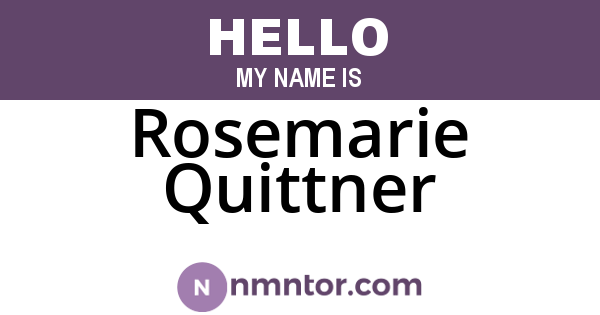 Rosemarie Quittner