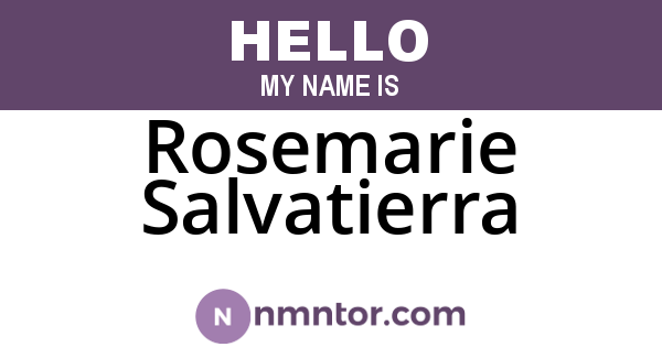 Rosemarie Salvatierra