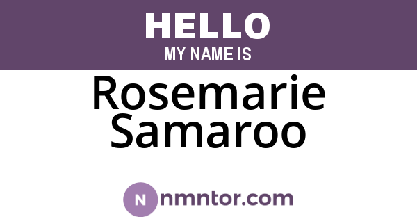 Rosemarie Samaroo
