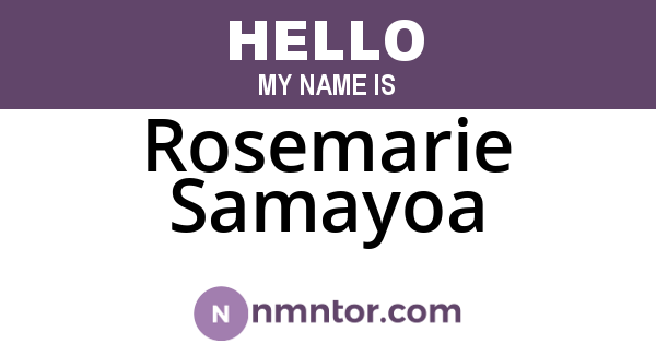 Rosemarie Samayoa