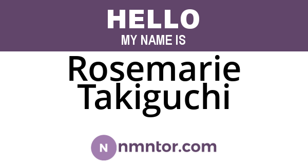 Rosemarie Takiguchi