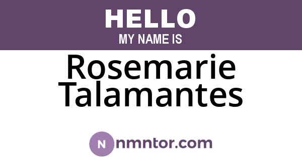 Rosemarie Talamantes