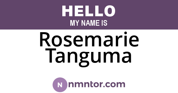 Rosemarie Tanguma