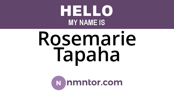 Rosemarie Tapaha