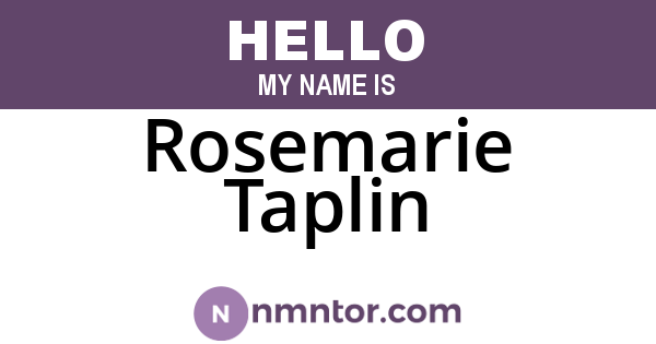 Rosemarie Taplin