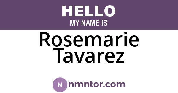 Rosemarie Tavarez