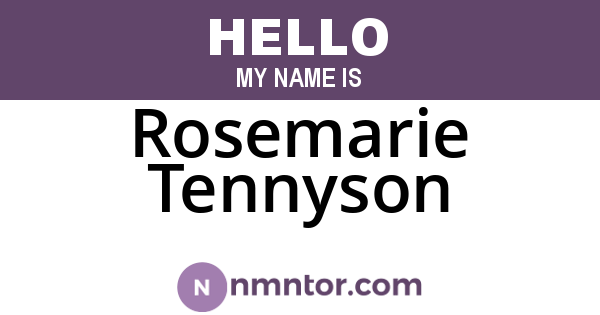 Rosemarie Tennyson