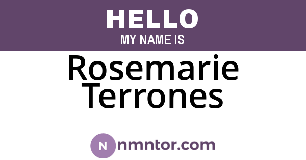 Rosemarie Terrones