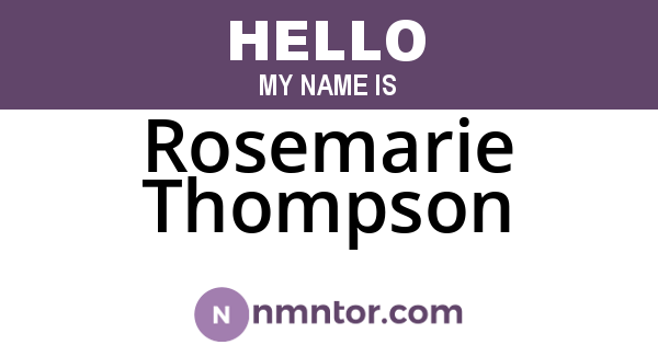 Rosemarie Thompson