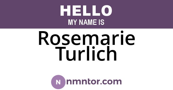 Rosemarie Turlich