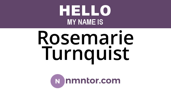 Rosemarie Turnquist