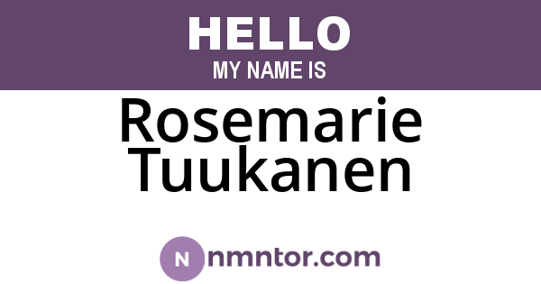 Rosemarie Tuukanen