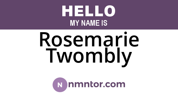 Rosemarie Twombly