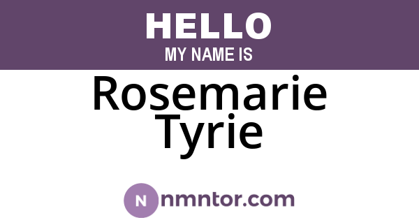 Rosemarie Tyrie