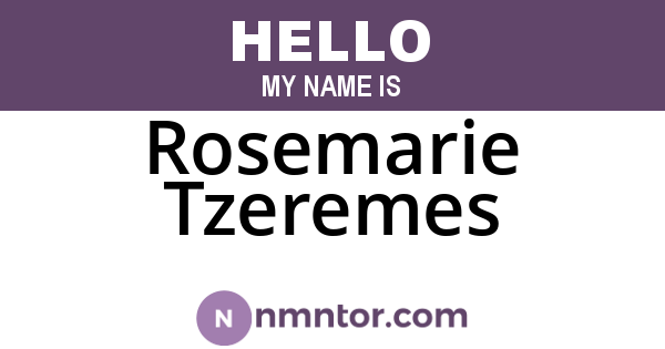 Rosemarie Tzeremes